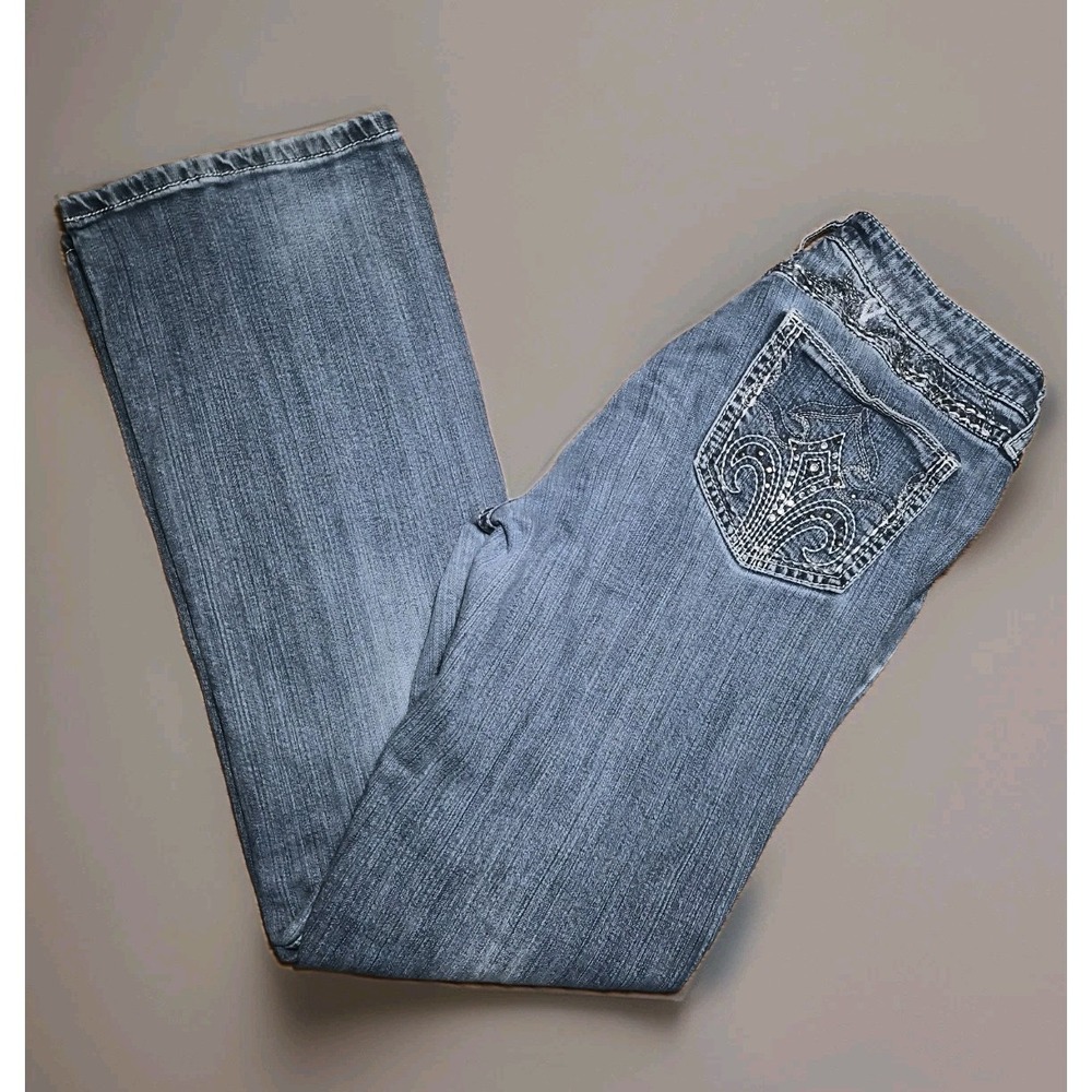 Y2k‎ Rock 47 by Wrangler Low Rise Bootcut Jeans Women's 11x32 Light Wash